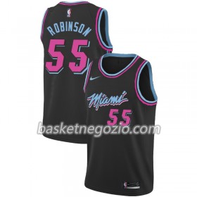 Canotte Uomo Miami Heat Duncan Robinson 55 2018-19 Nike City Edition Nero Swingman
